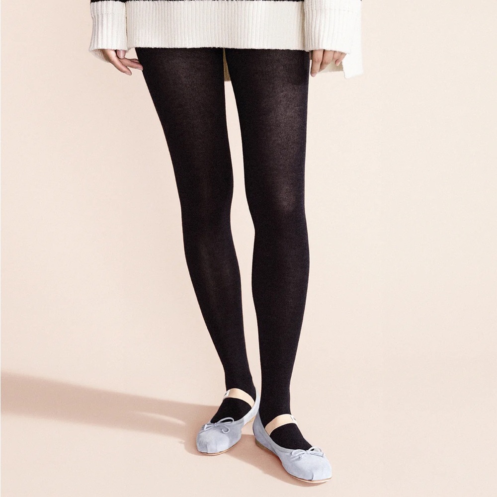 Hansel From Basel Anthropologie Black Cashmere Tights